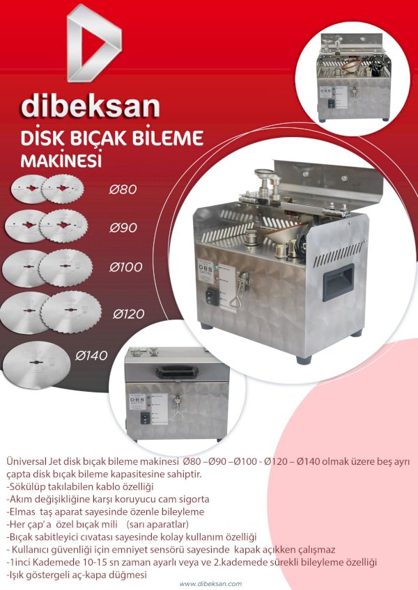 Jet Disk Bıçak Bileme Makinesi